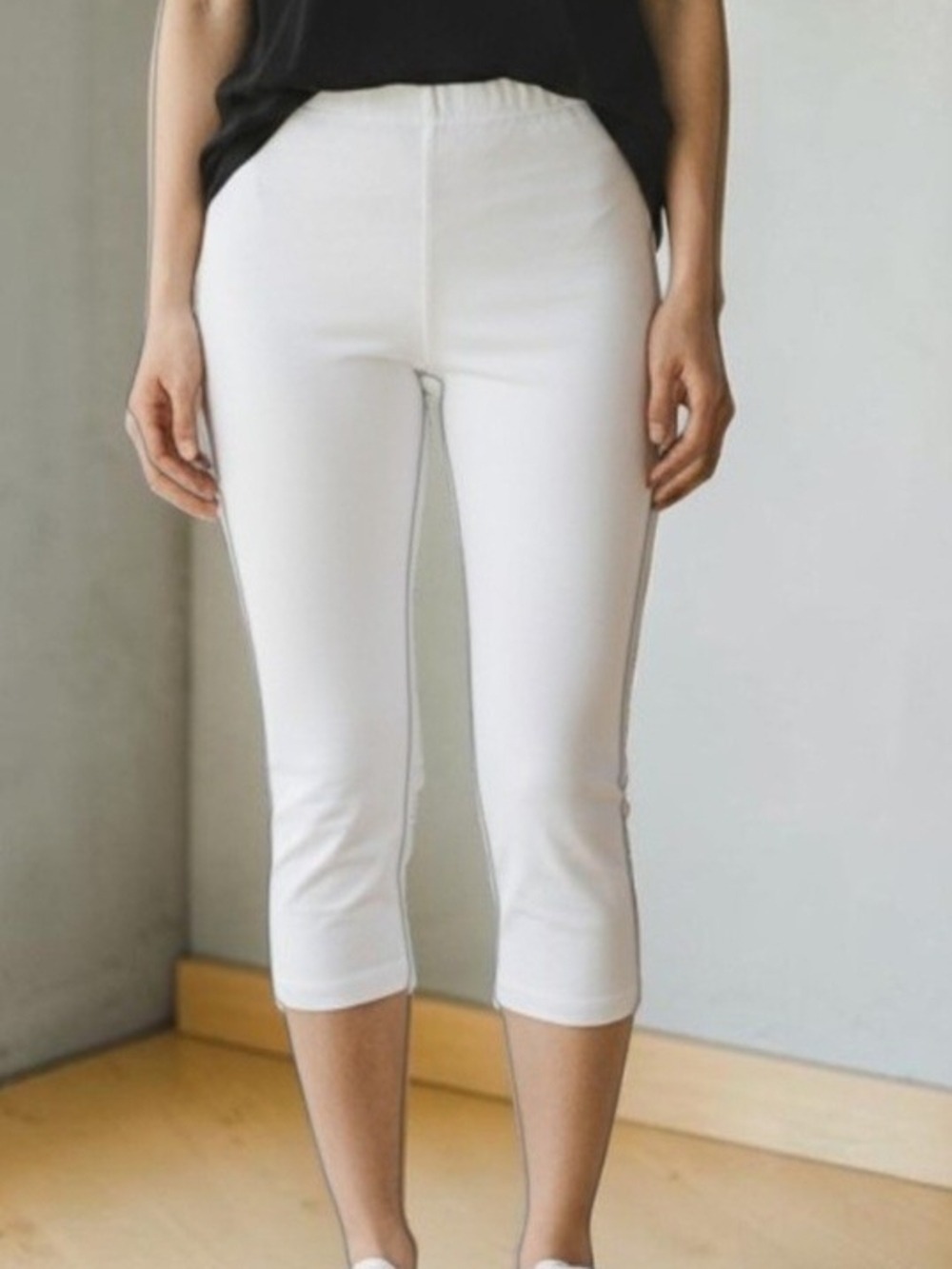 HUE White Ponte Capri Pants XL #CAP15